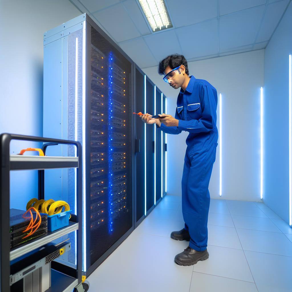 Male Configuring Servers in the rack Male Configuring Servers in the rack